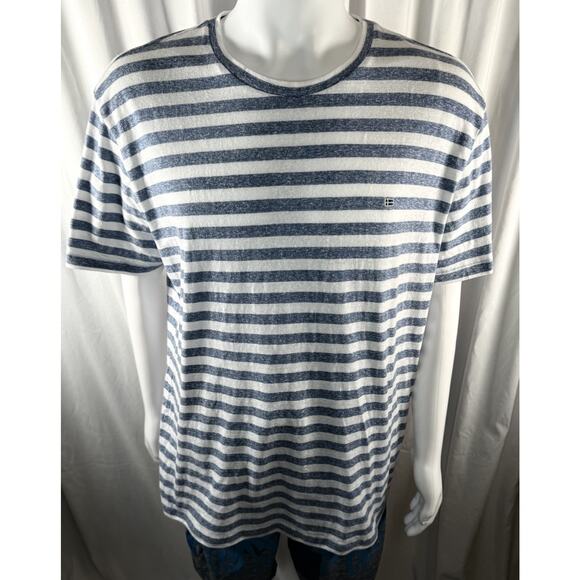 Christina Berg Stripes Short Sleeves T Shirt Blue White 2XL Nautical 87-37 - Picture 2 of 16